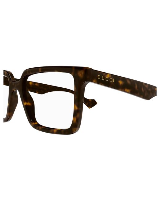 Gucci Black Gg1540O 006 Optical Frames Injected Transparent Squared for men