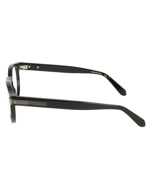 Ferragamo Black Sf3045 001 Optical Frames Acetate Geometric Normal for men