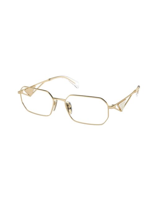 Prada Black Pr A53V Zvn1O1 Optical Frames Metal Geometric Normal
