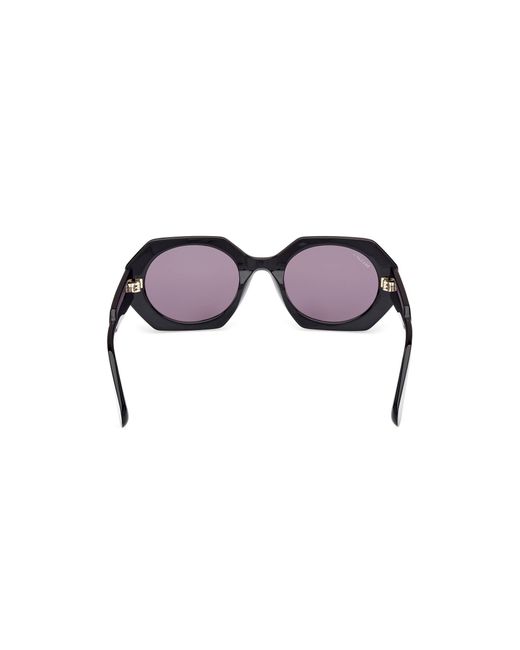 MAX&Co. Black Mo0115 01A Sunglasses Acetate Smoke Geometric Normal