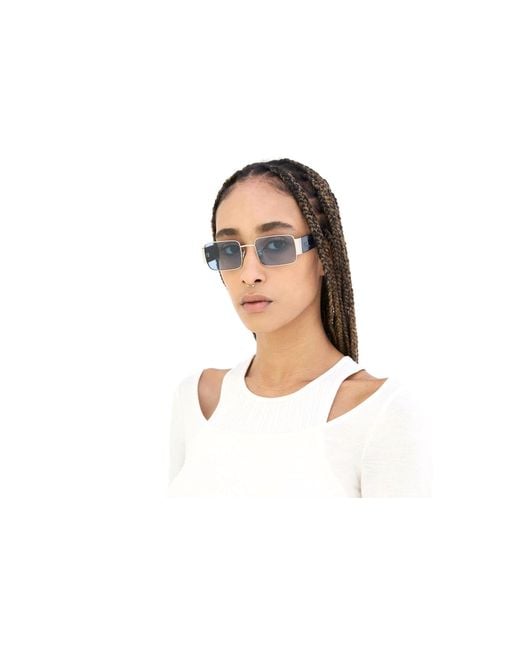 Retrosuperfuture Black V5H Z Metallic Sunglasses Metal Squared Normal