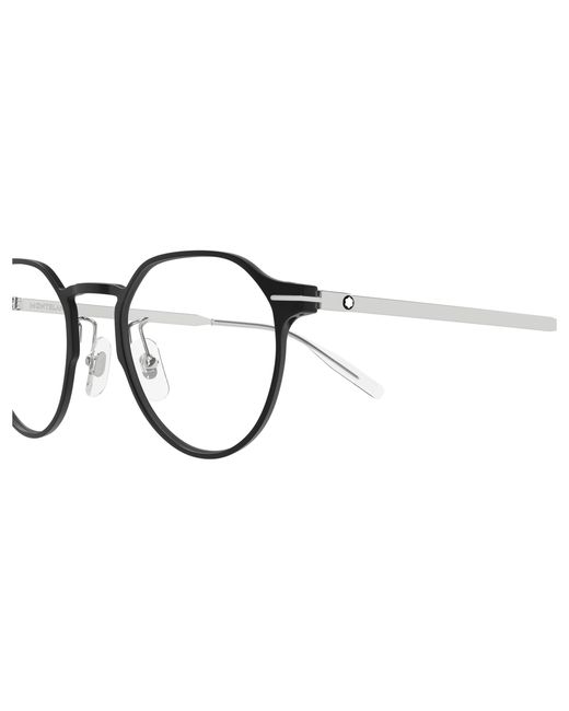 Montblanc Black Mb0469Ol 001 Optical Frames Transparent Round for men
