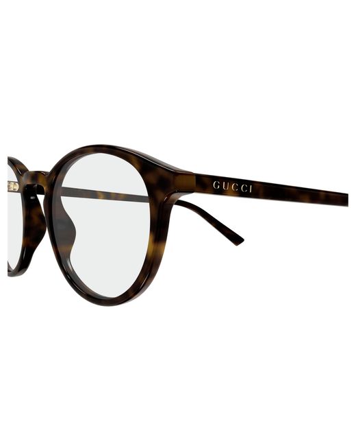 Gucci Black Gg1998O 002 Optical Frames Acetate Transparent Round for men