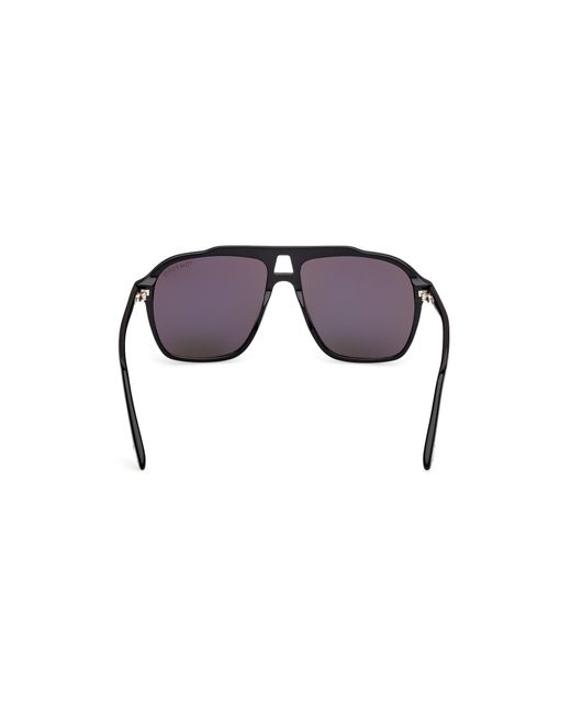 Tom Ford Black Ft1209 Autari 01A Sunglasses Acetate Smoke Squared Normal for men