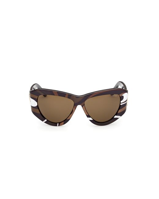 Emilio Pucci Black Ep0241 99E Sunglasses Acetate Cat Eye Normal