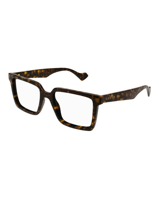 Gucci Black Gg1540O 006 Optical Frames Injected Transparent Squared for men
