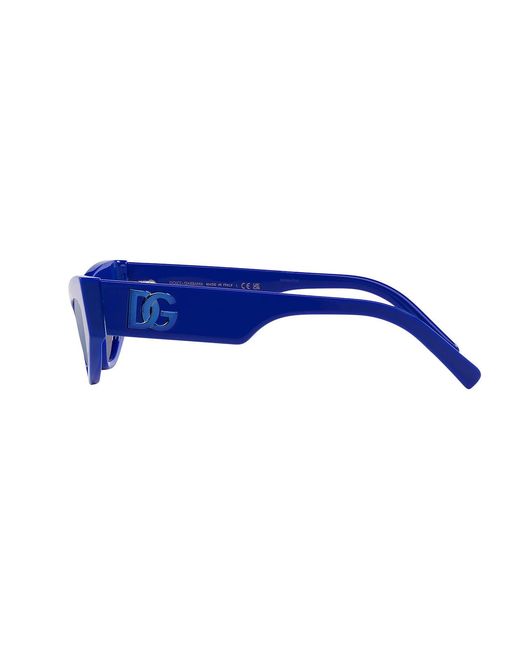 Dolce & Gabbana Blue Dg4450 31191U Sunglasses Acetate Cat Eye Normal Mirror
