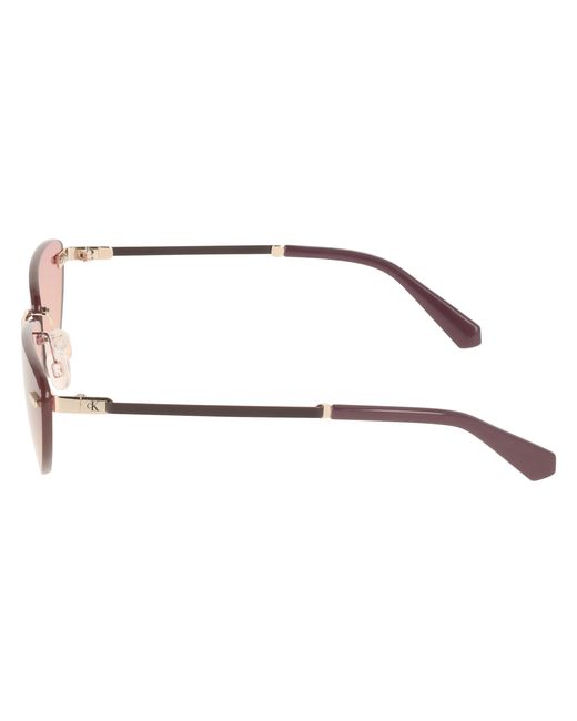 Calvin Klein Black Ckj25208S 727 Sunglasses Metal Cat Eye Normal Shaded
