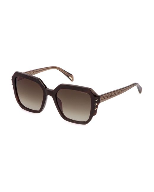 Police Black Splr23 Superstar 3 752 Sunglasses Acetate Geometric Normal Shaded