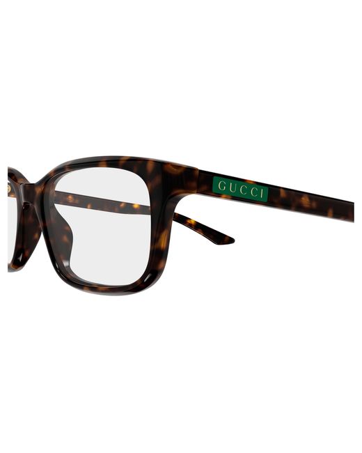 Gucci Black Gg2082O 006 Optical Frames Acetate Transparent Squared for men