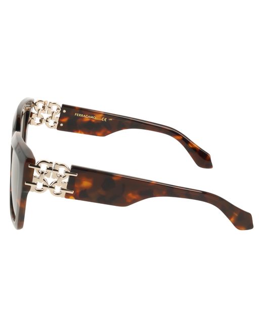 Ferragamo Black Sf2083Se 219 Sunglasses Acetate Squared Normal