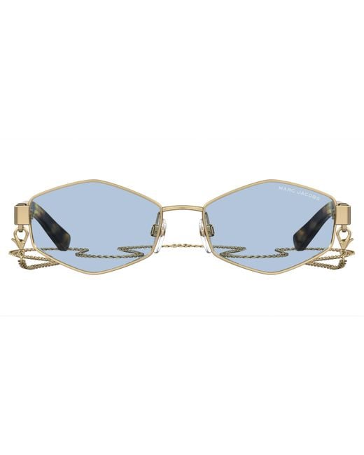 Marc Jacobs Black Marc 496/S 013/Ku Sunglasses Metal Light Geometric