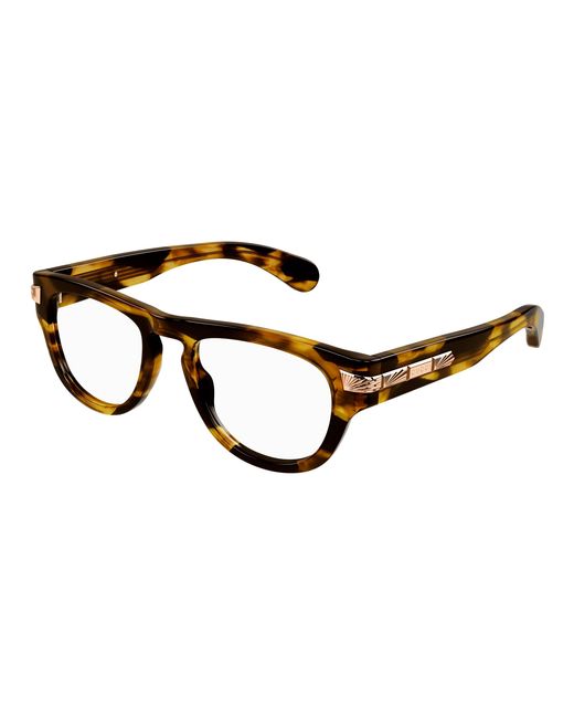 Gucci Black Gg1519O 002 Optical Frames Acetate Transparent Round for men