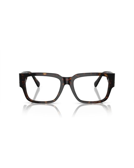 Versace Black Ve3350 108 Optical Frames Acetate Transparent Squared Normal for men