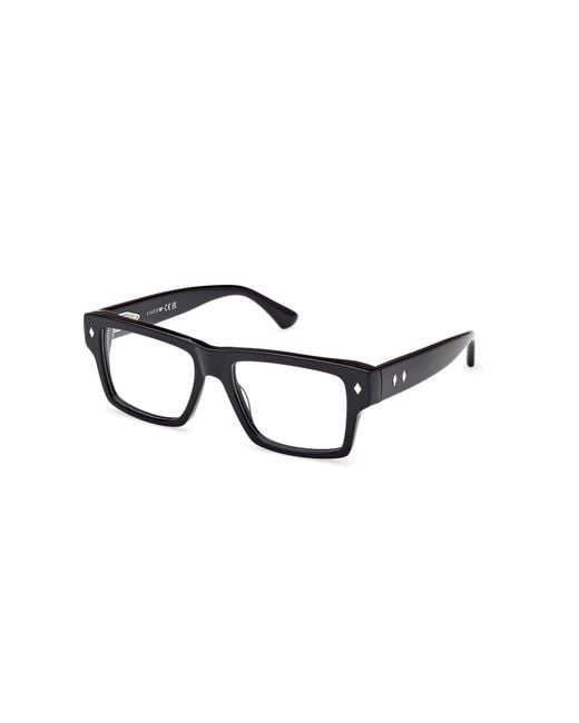 Web Black We5415 001 Optical Frames Acetate Squared Normal for men