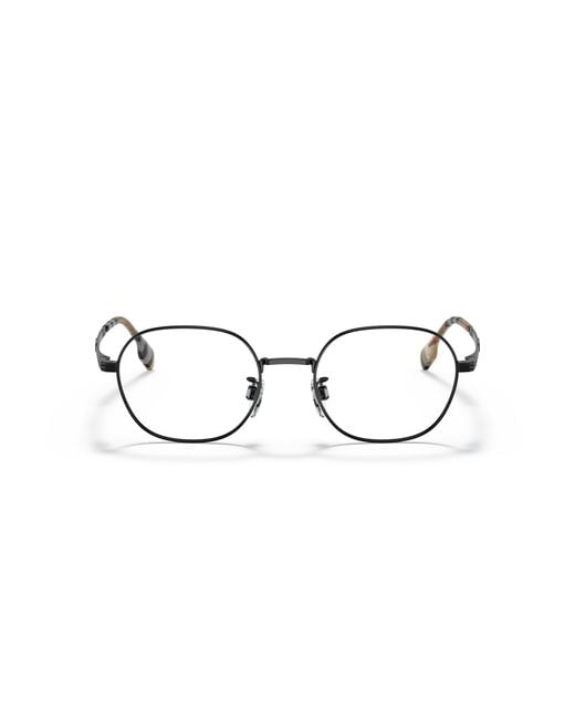 Burberry Black Be1369Td 1001 Optical Frames Titanium Transparent Round Normal for men