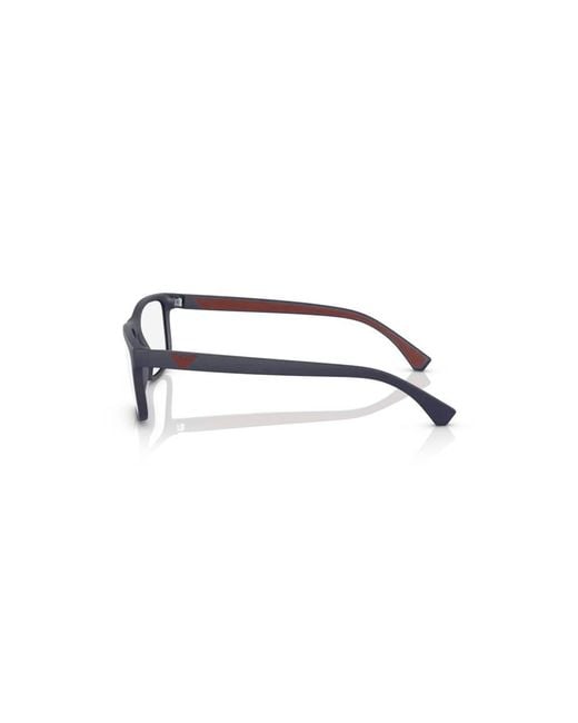 Emporio Armani Black Ea3147 5799 Optical Frames Injected Squared for men