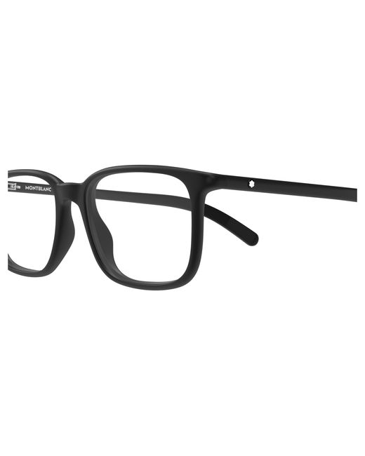 Montblanc Black Mb0328O 005 Optical Frames Acetate Transparent Squared for men