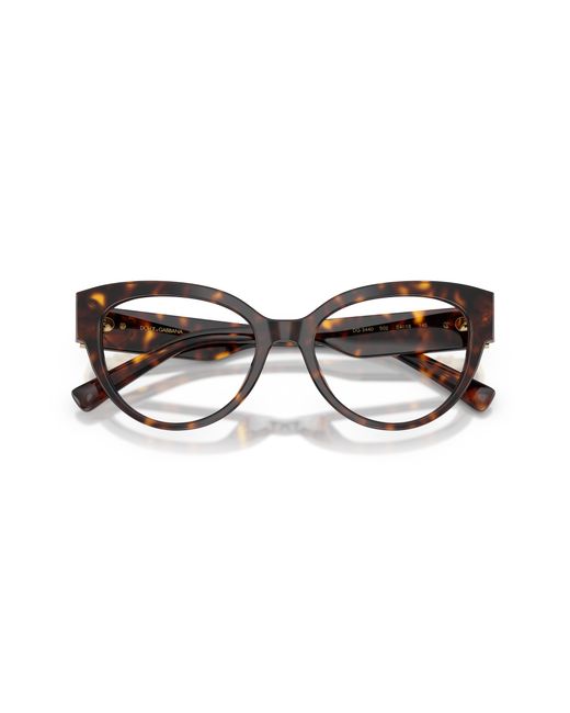 Dolce & Gabbana Black Dg3440 502 Optical Frames Acetate Transparent Cat Eye Normal