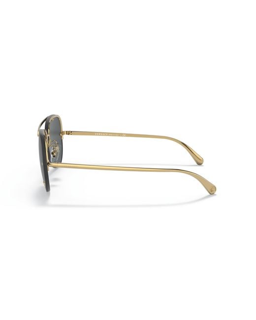 Versace Black Ve2231 100287 Sunglasses Metal Pilot Normal