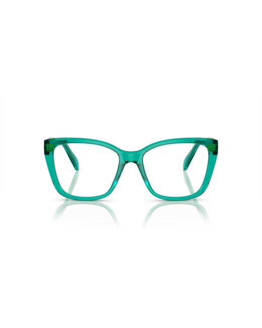 Swarovski Green Sk2008 1029 Optical Frames Acetate Geometric Normal