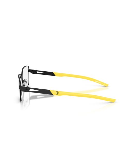 FERRARI SCUDERIA Black Fz7010 101 Optical Frames Metal Squared Normal for men