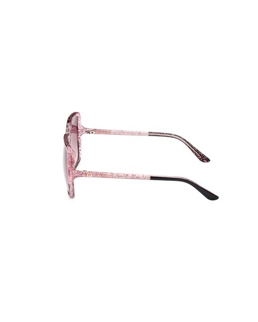 Guess Black Gu7883 01T Sunglasses Injected Bordeaux Squared Normal Shaded