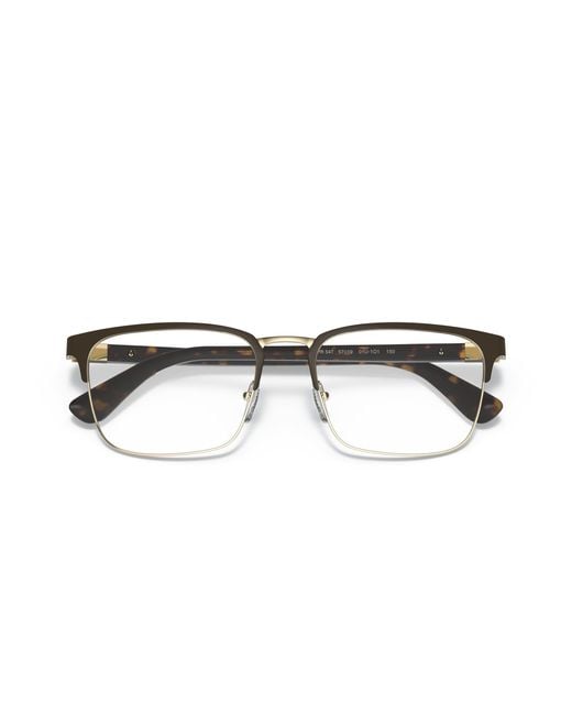 Prada Black Pr 54Tv 01U1O1 Optical Frames Metal Squared Normal for men