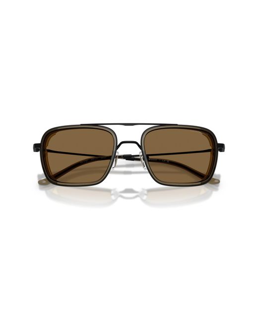 Emporio Armani Black Ea2162 300171 Sunglasses Metal Squared Normal for men