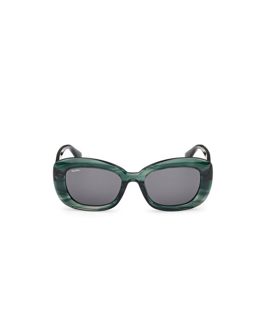 Max Mara Black Mm0170 Elizabeth 1 98A Sunglasses Acetate Smoke Round Normal