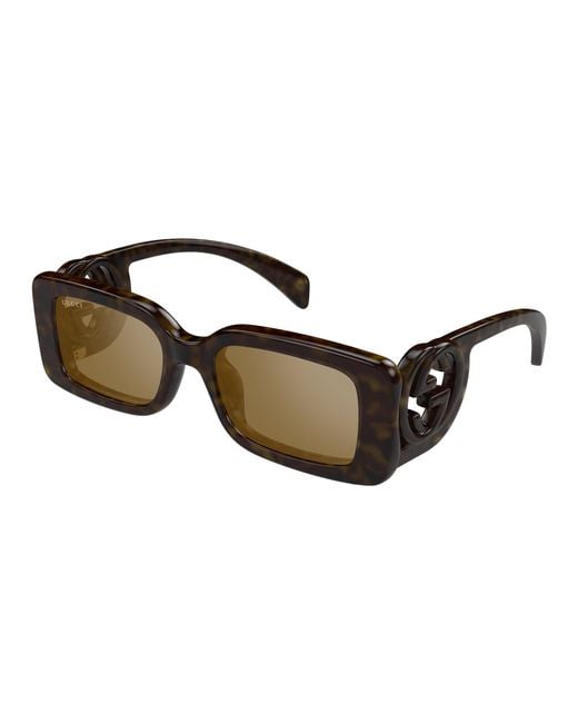 Gucci Black Gg1325S 012 Sunglasses Injected Squared