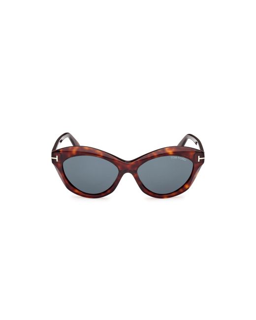Tom Ford Black Ft1111 Toni 54V Sunglasses Acetate Round Normal