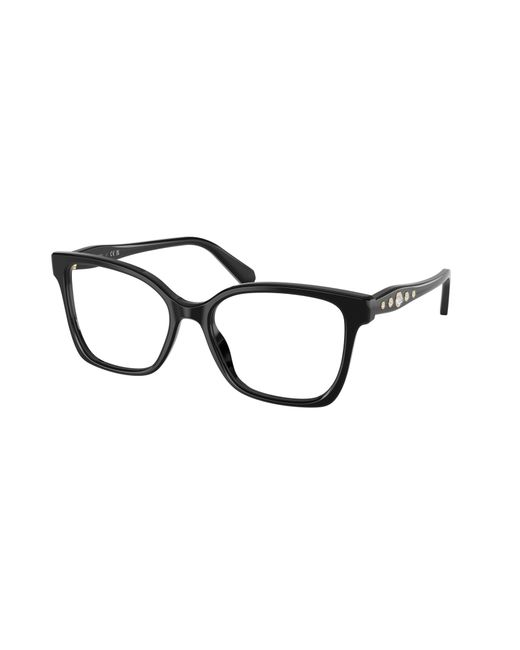 Swarovski Black Sk2061 1001 Optical Frames Acetate Transparent Squared Normal