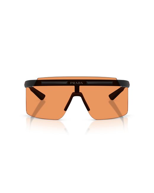 Prada Linea Rossa Black Ps B06S 1Bo90U Sunglasses Injected Squared Normal for men
