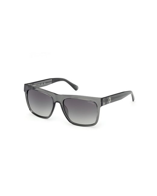 Guess Black Gu00222 20B Sunglasses Injected Smoke Squared Normal for men