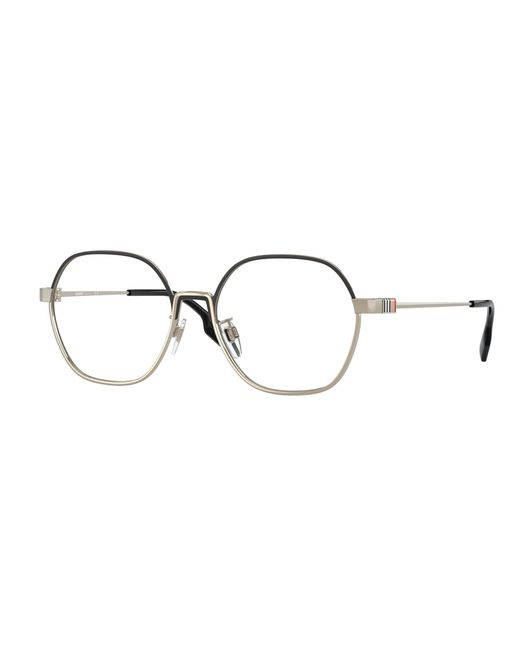 Burberry Black Be1379D Winston 1109 Optical Frames Metal Transparent Geometric Normal for men