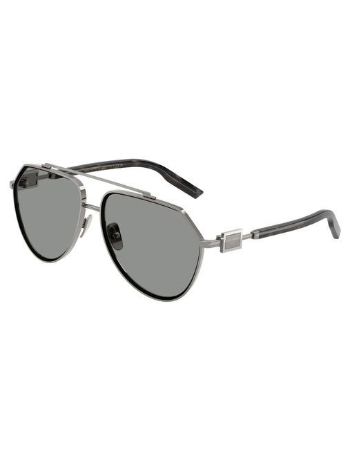 Dolce & Gabbana Black Dg2315 04/1 Sunglasses Metal Pilot Normal for men