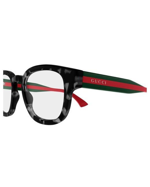 Gucci Black Gg1992O 006 Optical Frames Acetate Transparent Round for men