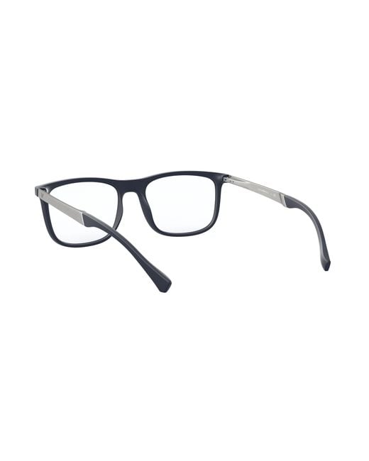 Emporio Armani Black Ea3170 5474 Optical Frames Injected Transparent Squared Normal for men