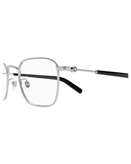Montblanc Black Mb0389O 002 Optical Frames Metal Transparent Squared for men