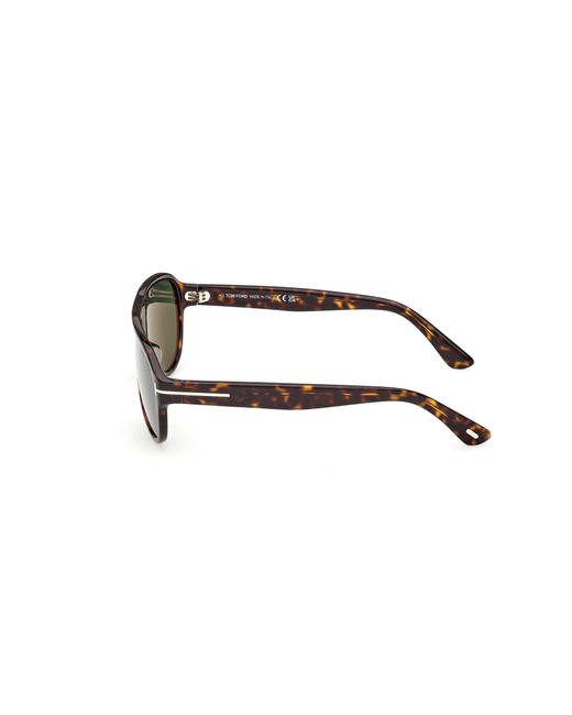 Tom Ford Black Ft1336 Samuele-02 52N Sunglasses Acetate Pilot Normal for men