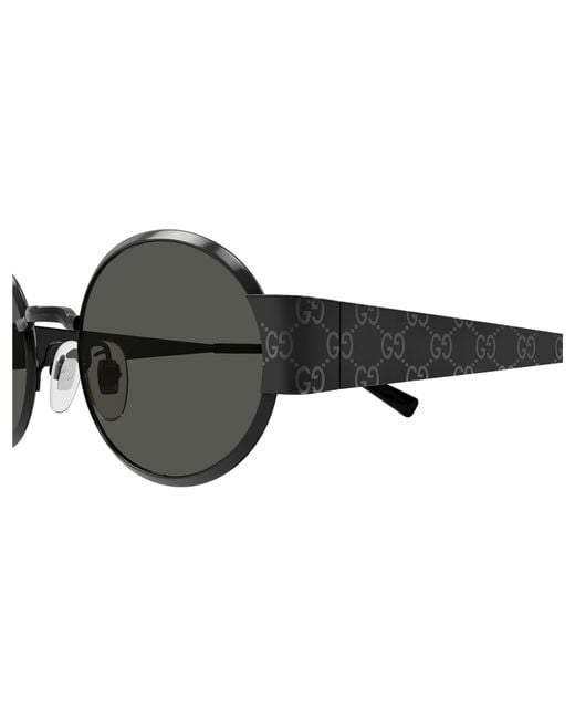 Gucci Black Gg1854S 001 Sunglasses Metal Round for men