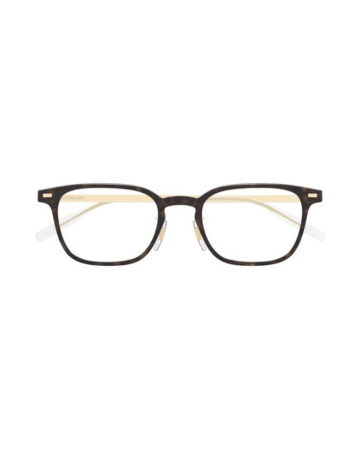 Montblanc Black Mb0467Ol 015 Optical Frames Injected Transparent Squared for men