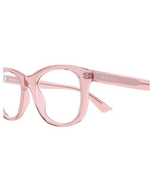 McQueen Black Am0568O 010 Optical Frames Acetate Transparent Cat Eye