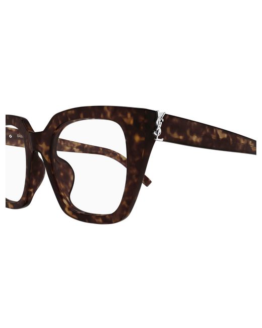 Saint Laurent Black Slm143 Opt Square Frames