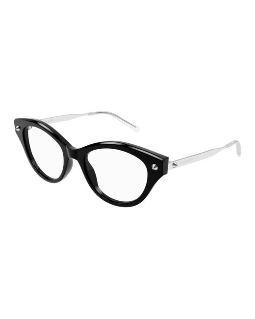McQueen Black Am0485O 001 Optical Frames Acetate Transparent Cat Eye