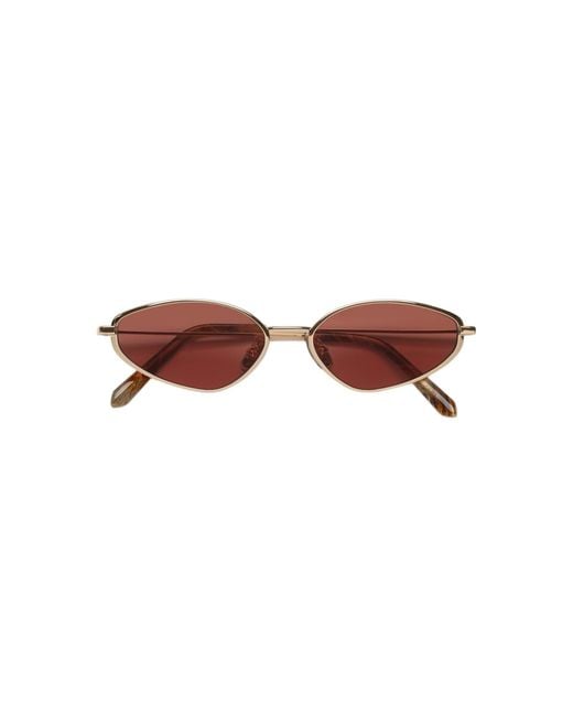 Retrosuperfuture Black 9Ii Zyra Sunglasses Metal Geometric Normal