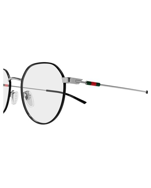Gucci Black Gg2141Ok 002 Optical Frames Metal Transparent Round