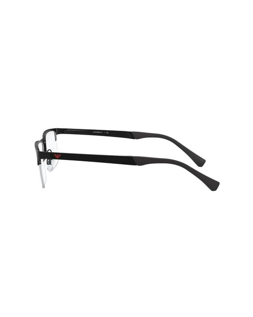Emporio Armani Black Ea1110D 3175 Optical Frames Metal Squared Normal for men