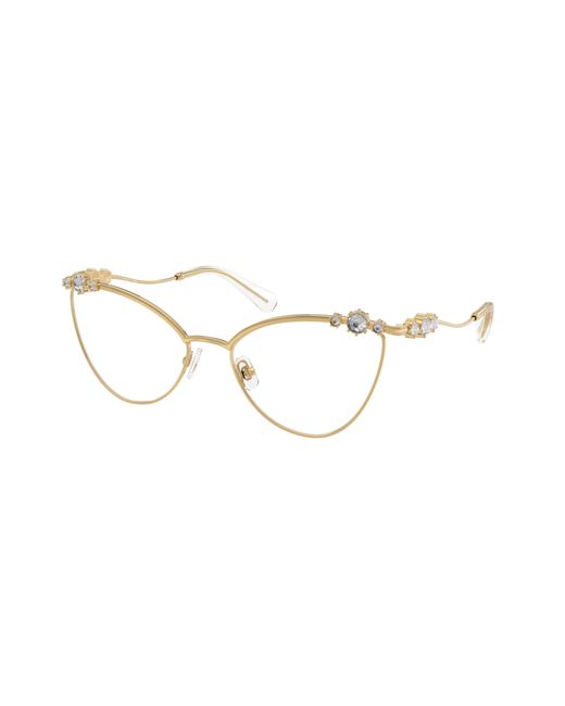 Swarovski Black Sk1033 4004 Optical Frames Metal Cat Eye Normal